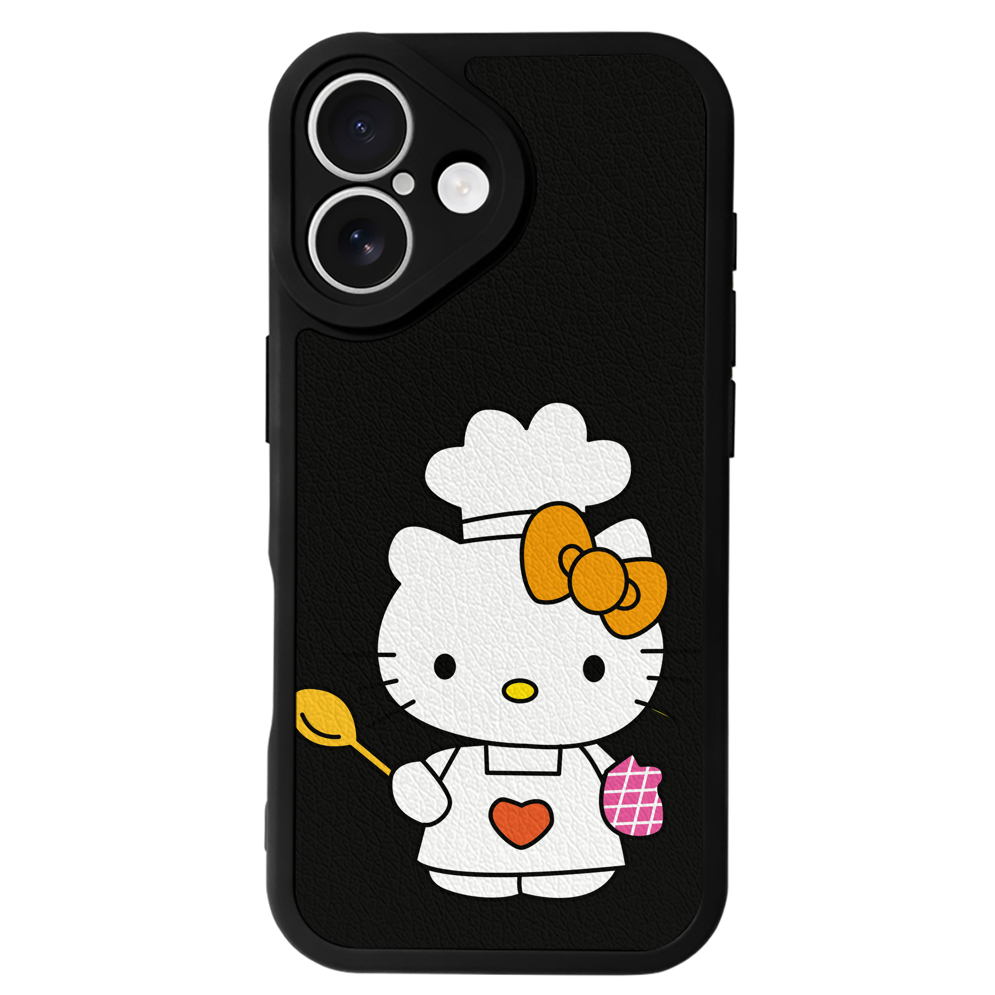 （画像用） Hello Kitty ハローキティ 【iPhone 16シリーズ対応】シリコンスマホケース（レザー調） 材質：シリコン
